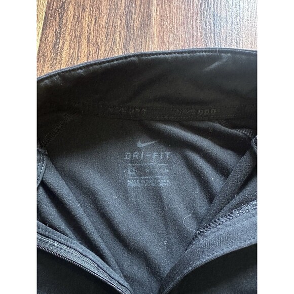 Nike Women's Dri-Fit Long Sleeve Running Shirt Black Size Medium - Picture 2 of 3
